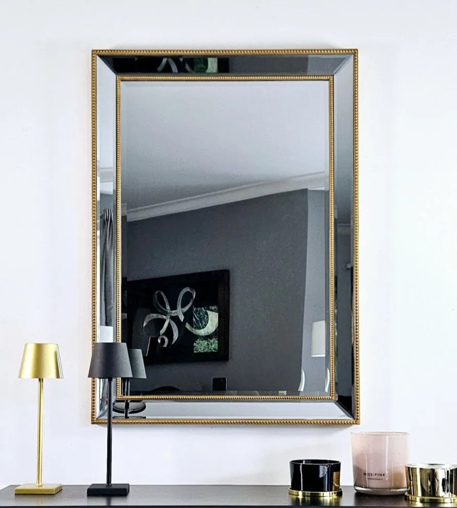 Lustro w lustrzanej ramie, kolor złoty 104x74cm