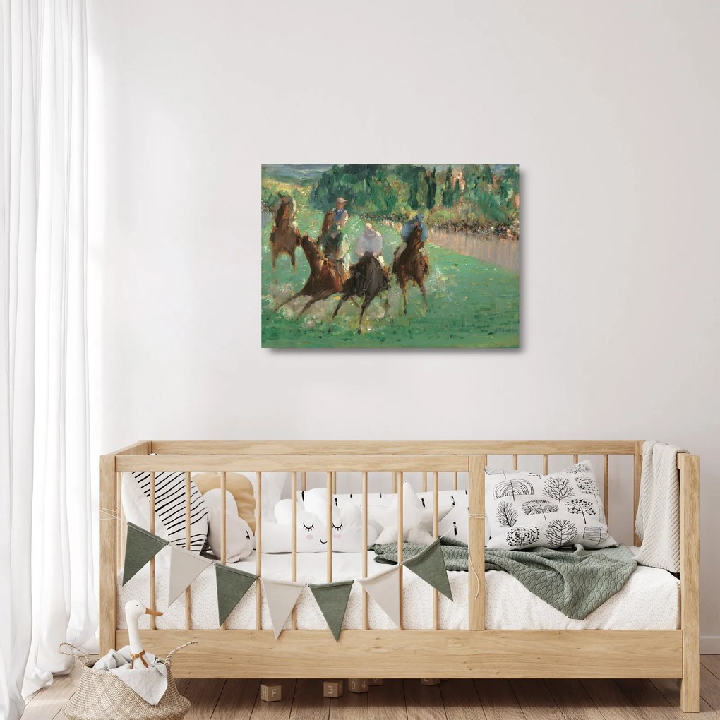 Obraz na szkle - Edouard Manet, At the Races, reprodukcje (70x50 cm)