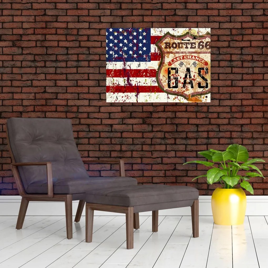 Obraz - Vintage flaga (70x50 cm)