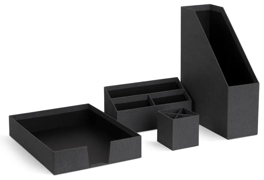 Kartonowe organizery zestaw 4 szt. Hugo Canvas Paper Laminate – Bigso