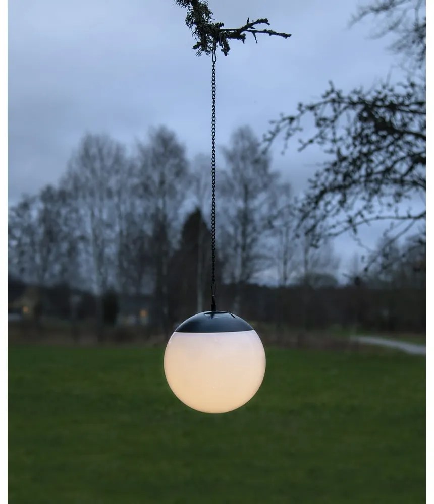 Wisząca solarna lampa ogrodowa Star Trading Globus, ø 20 cm