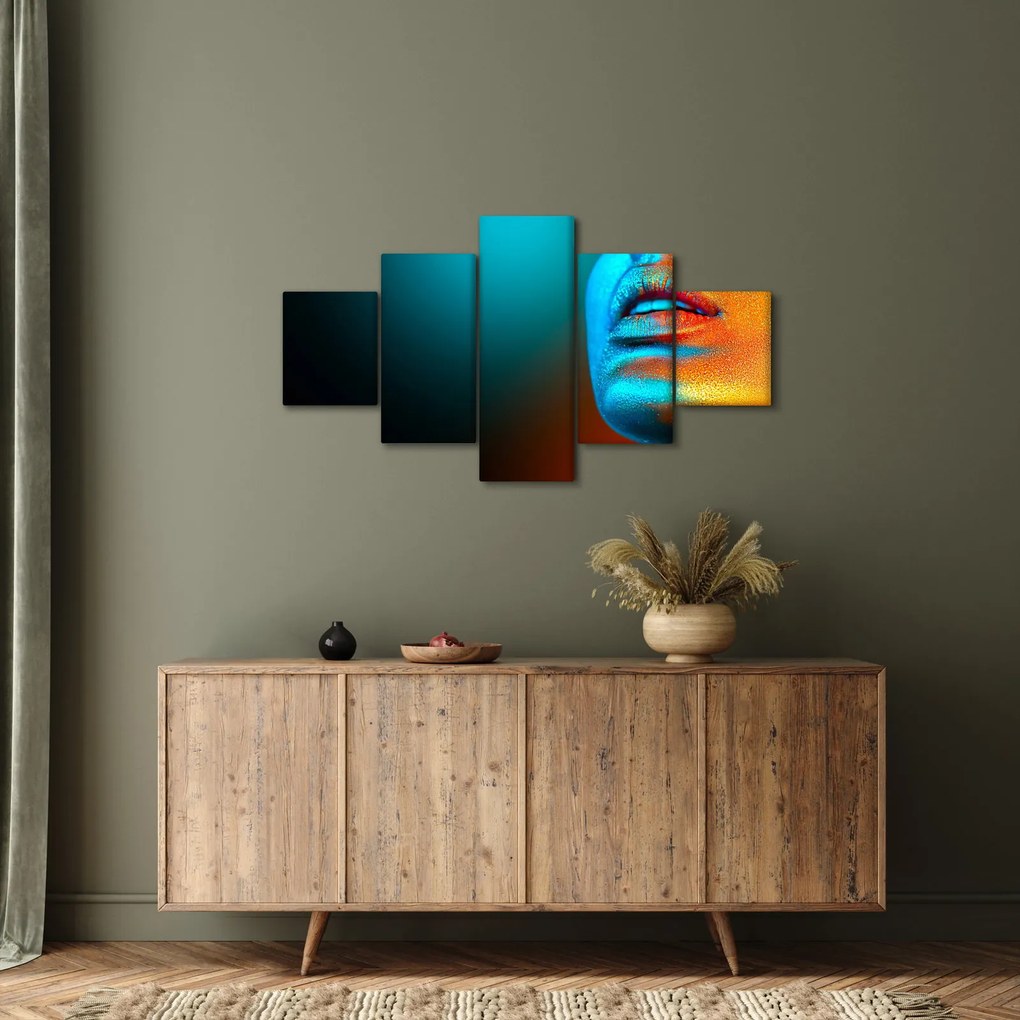 Obraz - Błyszcząca twarz (125x70 cm)