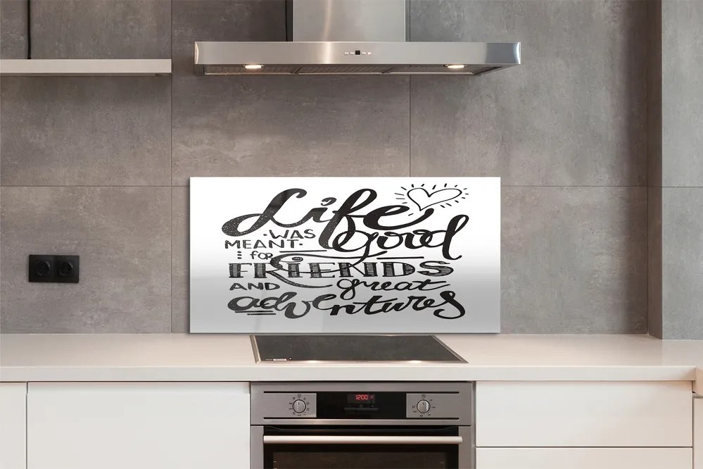 Szklany Panel Brązowy Napis Motywacyjny