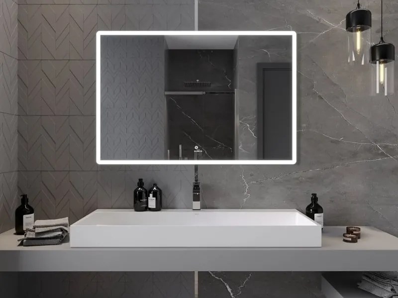 Mexen Navia lustro łazienkowe podświetlane 120 x 80 cm, LED 6000K, antypara - 9803-120-080-611-00