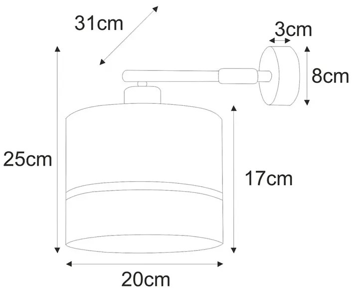 Nowoczesny kinkiet z abażurem boho Z0-H77