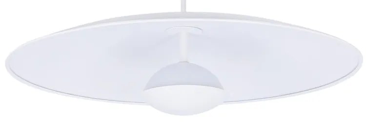 Biała lampa wisząca LED z metalowym kloszem Lund – Candellux Lighting