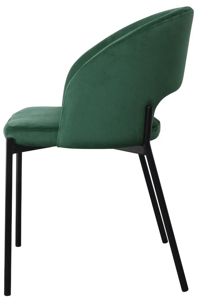 Krzesło tapicerowane K455 VELVET ciemnozielone HALMAR