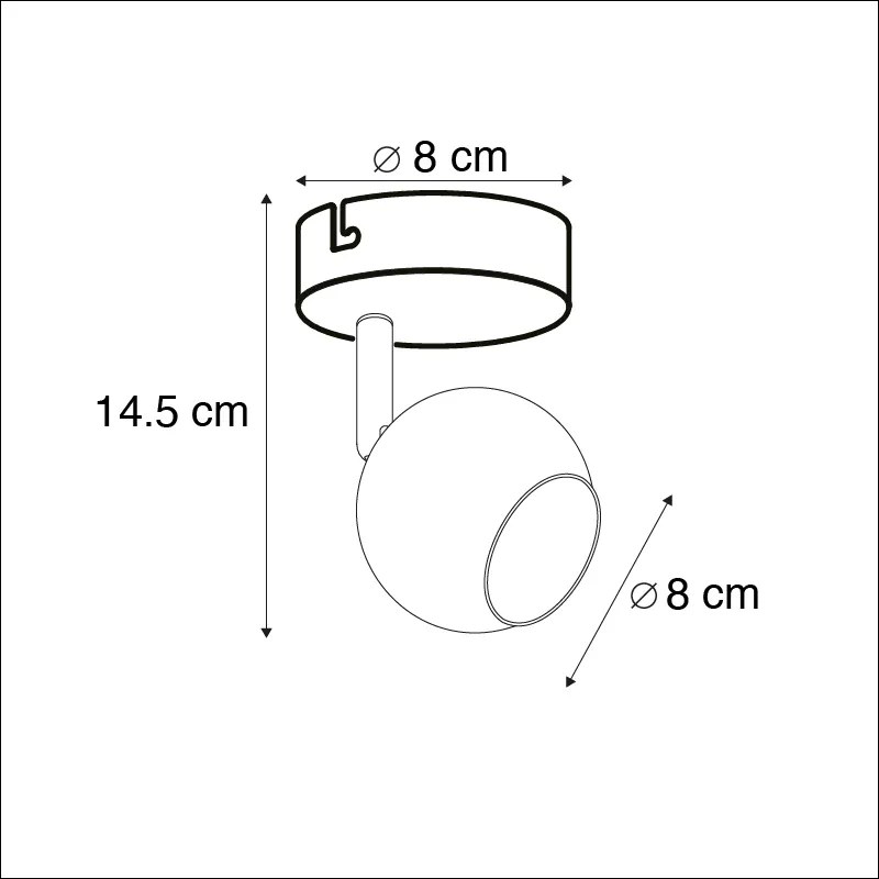 Retro okrągły reflektor mosiężny - Gissi