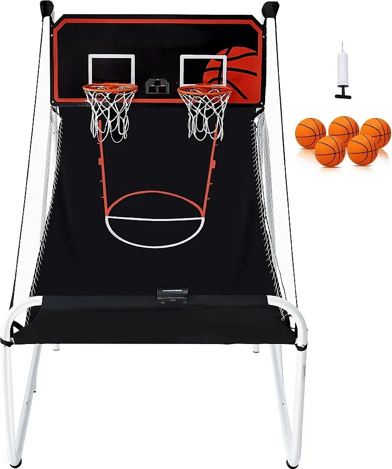 Składany Kosz do Koszykówki, SucceBuy Składana Gra w Koszykówkę do U użytku Wewnątrz z Podwójnym Rzutem dla 2 Graczy i 5 Piłek