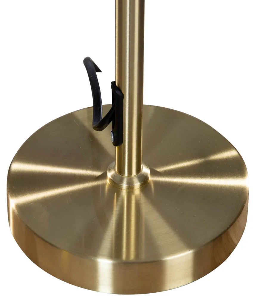 Lampa stołowa złota z owalnym aksamitnym abażurem zielonym 35 cm - Parte