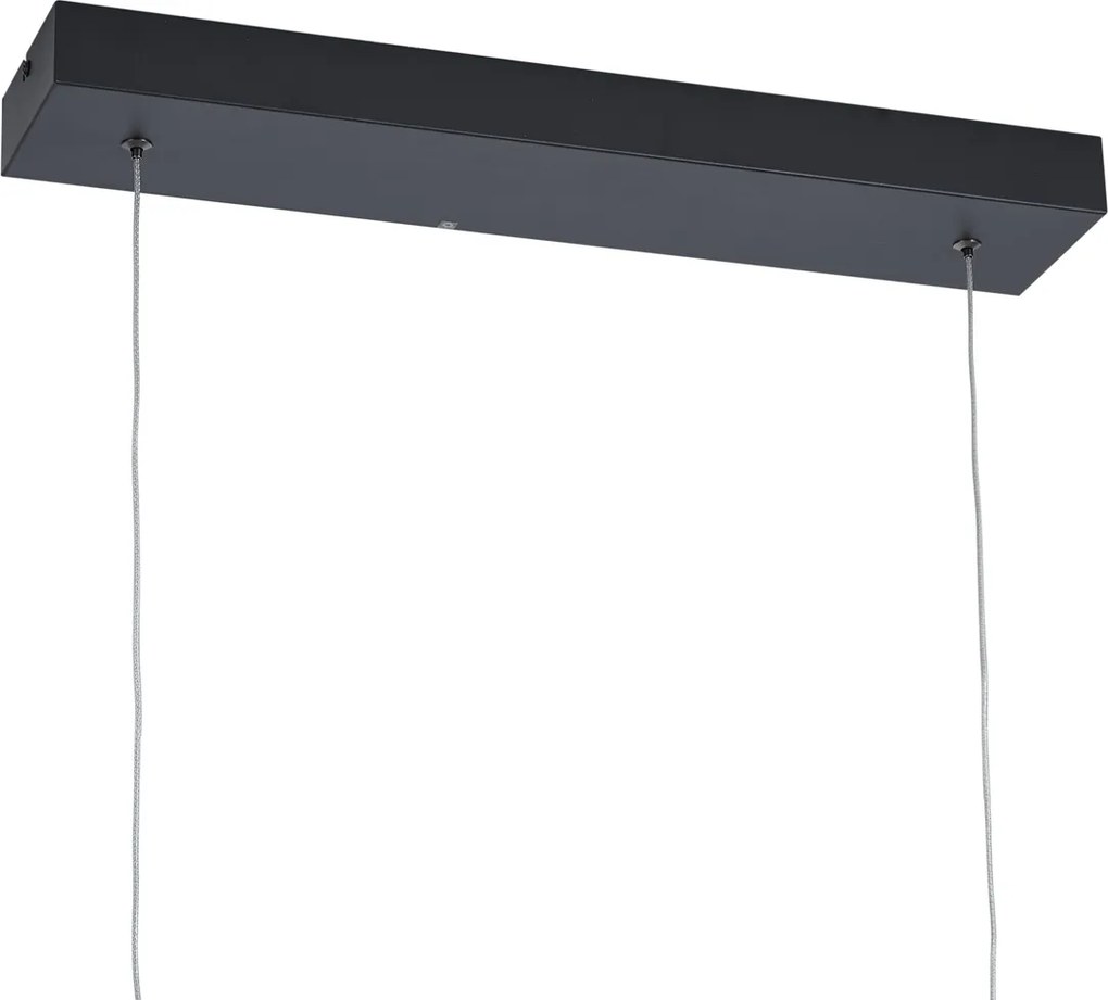 Designerska lampa wisząca H czarna ze złotem z LED z 3-stopniowym ściemnianiem - Joy