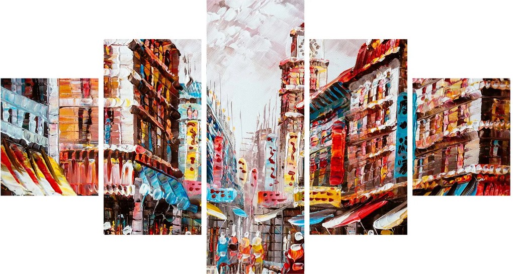 Obraz - Hong Kong, obraz olejny (125x70 cm)