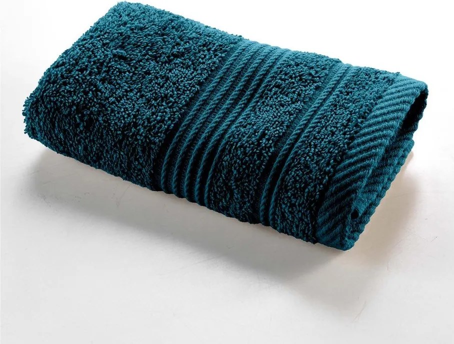 Ciemnoniebieski bawełniany ręcznik frotte 30x50 cm Tendresse – douceur d'intérieur