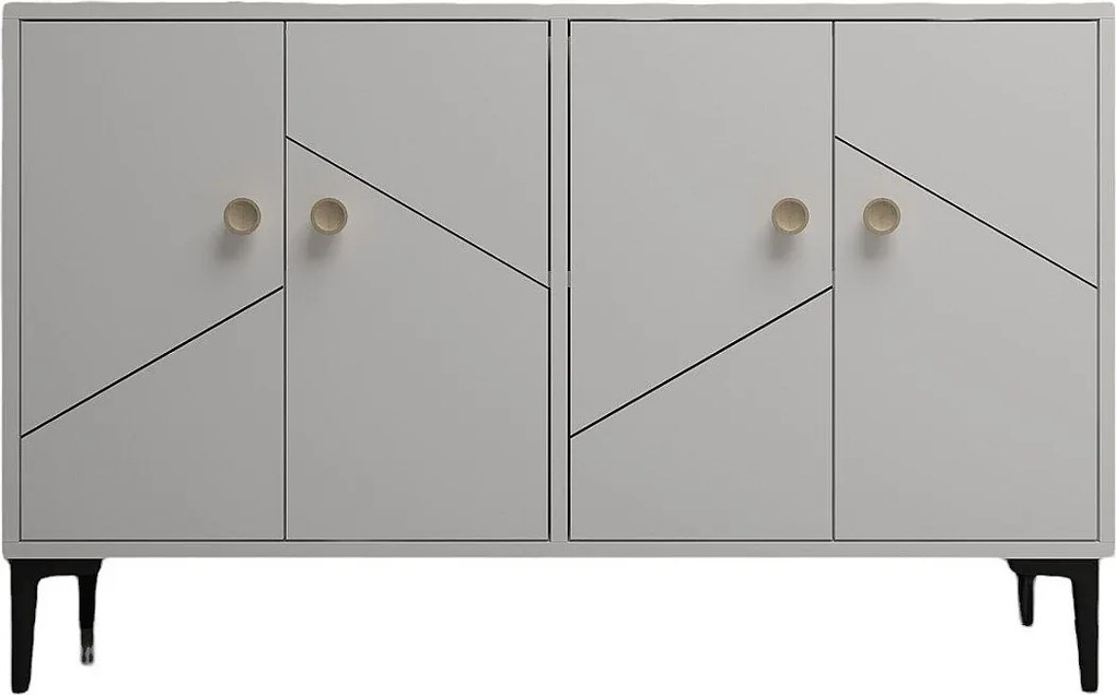 Stojak pod telewizor – 120 cm x 30 cm – biały – płyta wiórowa pokryta melaminą