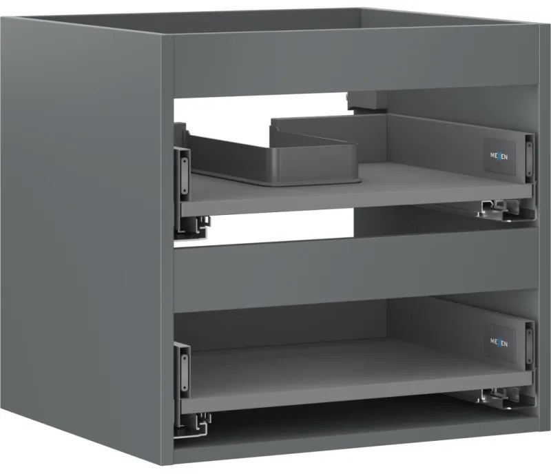 Mexen Box-A korpus szafki podumywalkowej 50 cm, 2 szuflady, grafit mat - 91AX0-0500-470-2-66