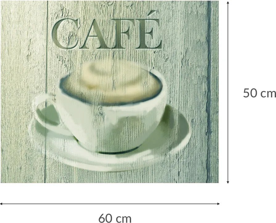 Szklana płyta ochronna CAFE na ścianę - 50 x 60 cm, WENKO