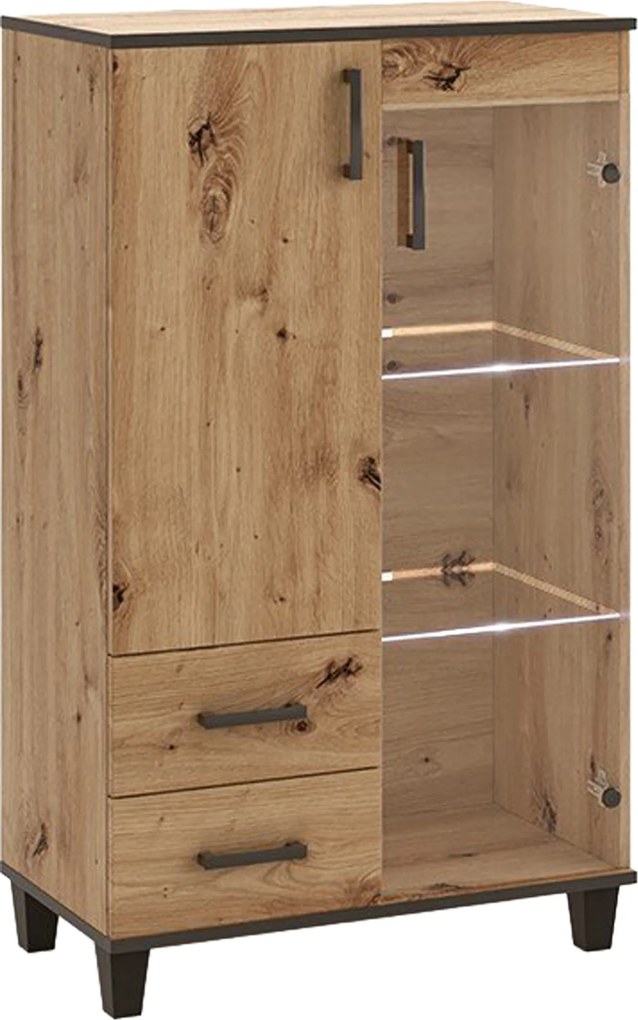 Komoda CORTEZA 80 cm do Salonu Sypialni Dąb artisan