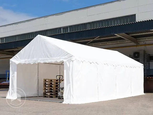 TOOLPORT 3x4m Namiot magazynowy, PVC 800, biały - (2638)