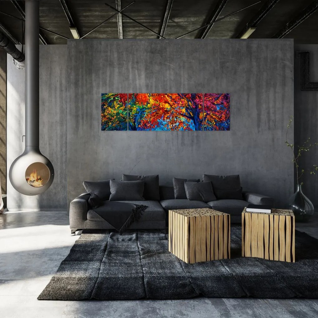 Obraz malowania natury (170x50 cm)