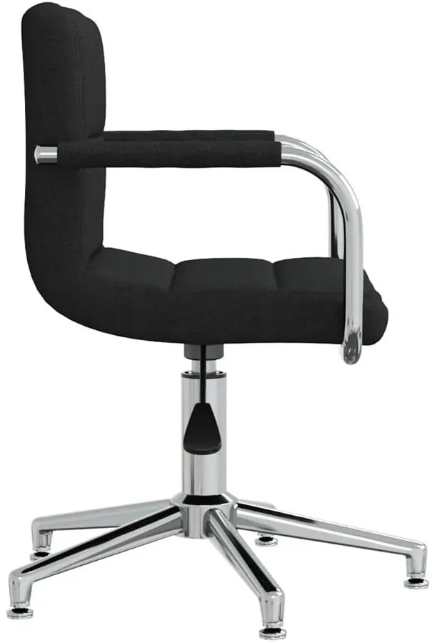 Czarny fotel obrotowy tapicerowany L0-R87