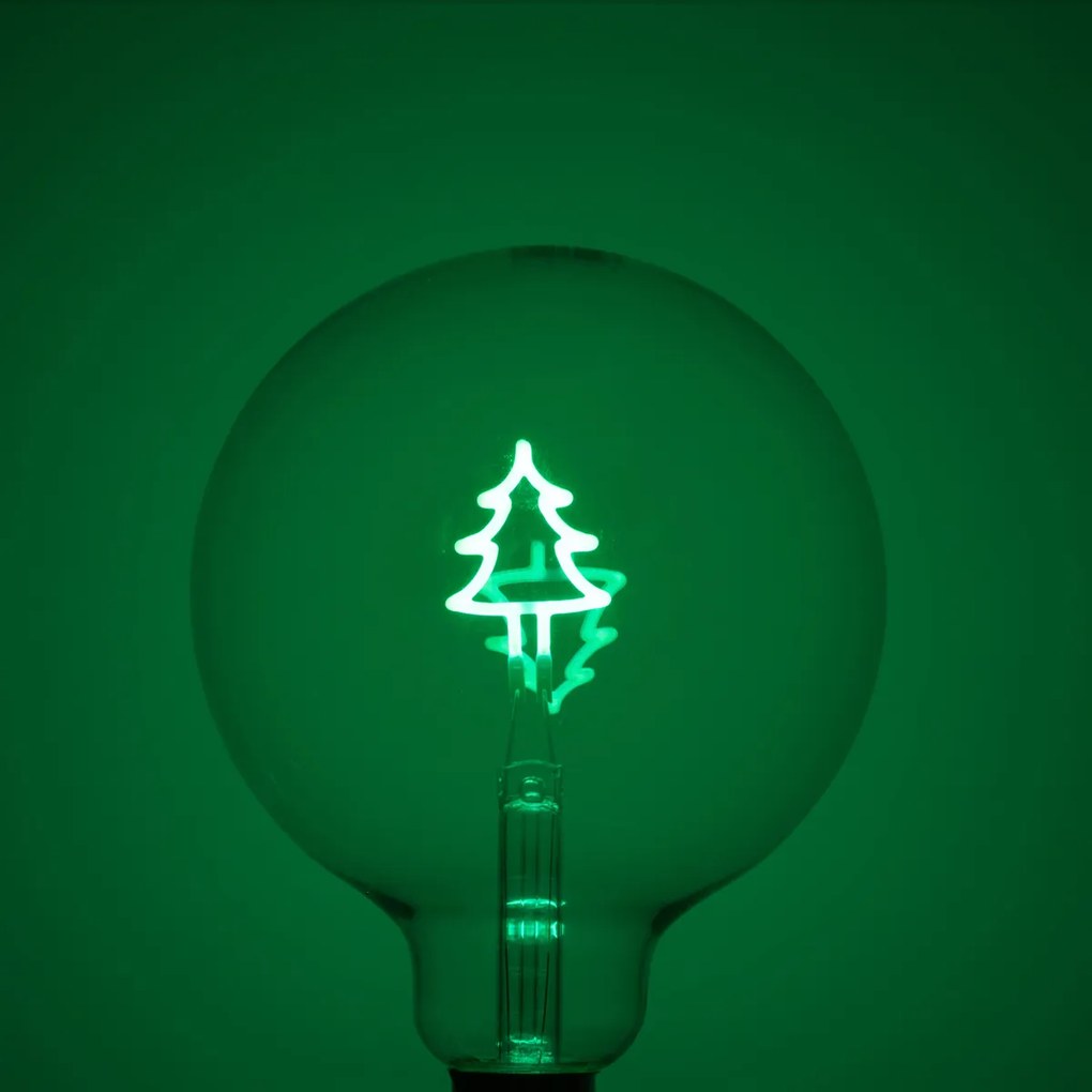 Świąteczna żarówka LED E27 z żarnikiem choinkowym G125 przezroczysta 1.8W 100 lm
