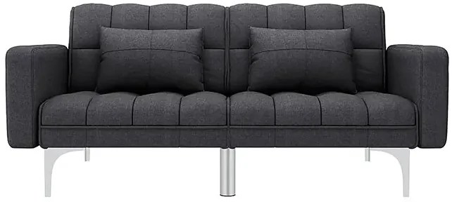 Rozkładana dwuosobowa ciemnoszara sofa - Distira 2D