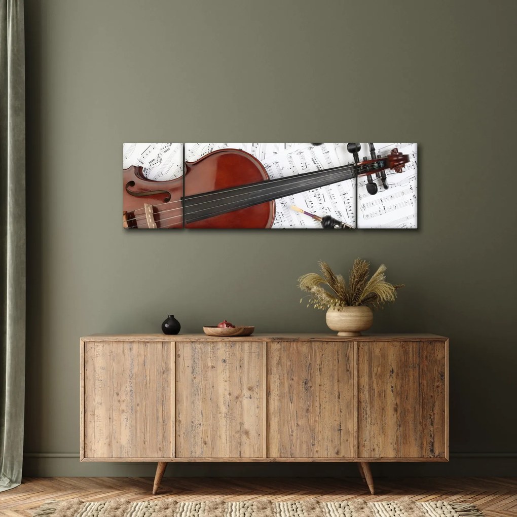 Obraz - Instrumenty muzyczne (170x50 cm)