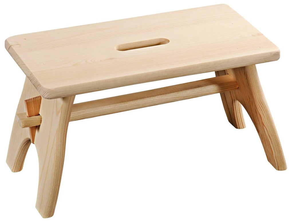 Taboret drewniany, 42 x 22 x 20,5 cm, Kesper