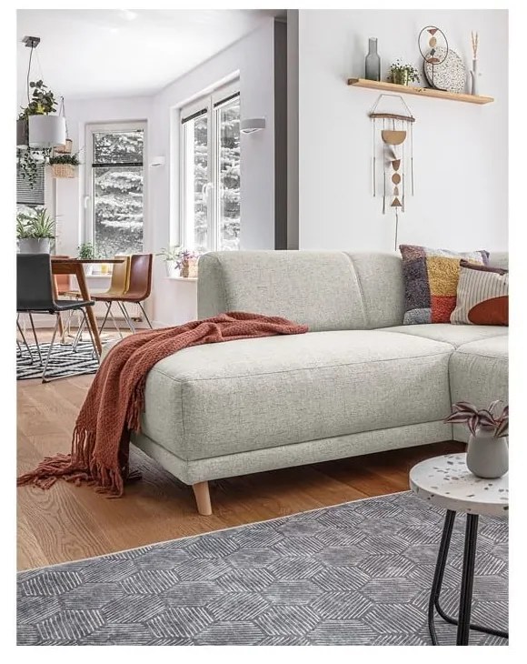 Beżowy rozkładany/ze schowkiem narożnik (lewostronny/w kształcie litery L) Classy Sophie – Miuform