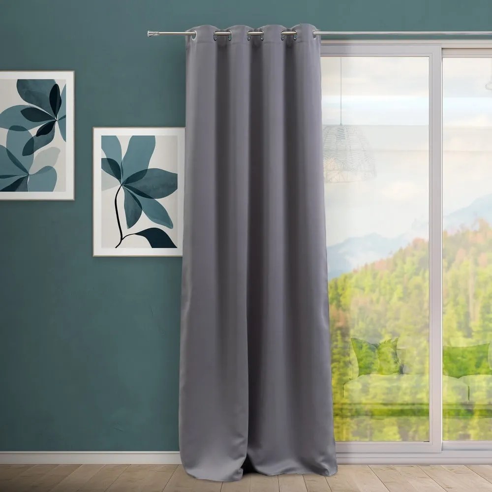 Ciemnoszara zasłona zaciemniająca 140x260 cm Best-Out – Casa Selección