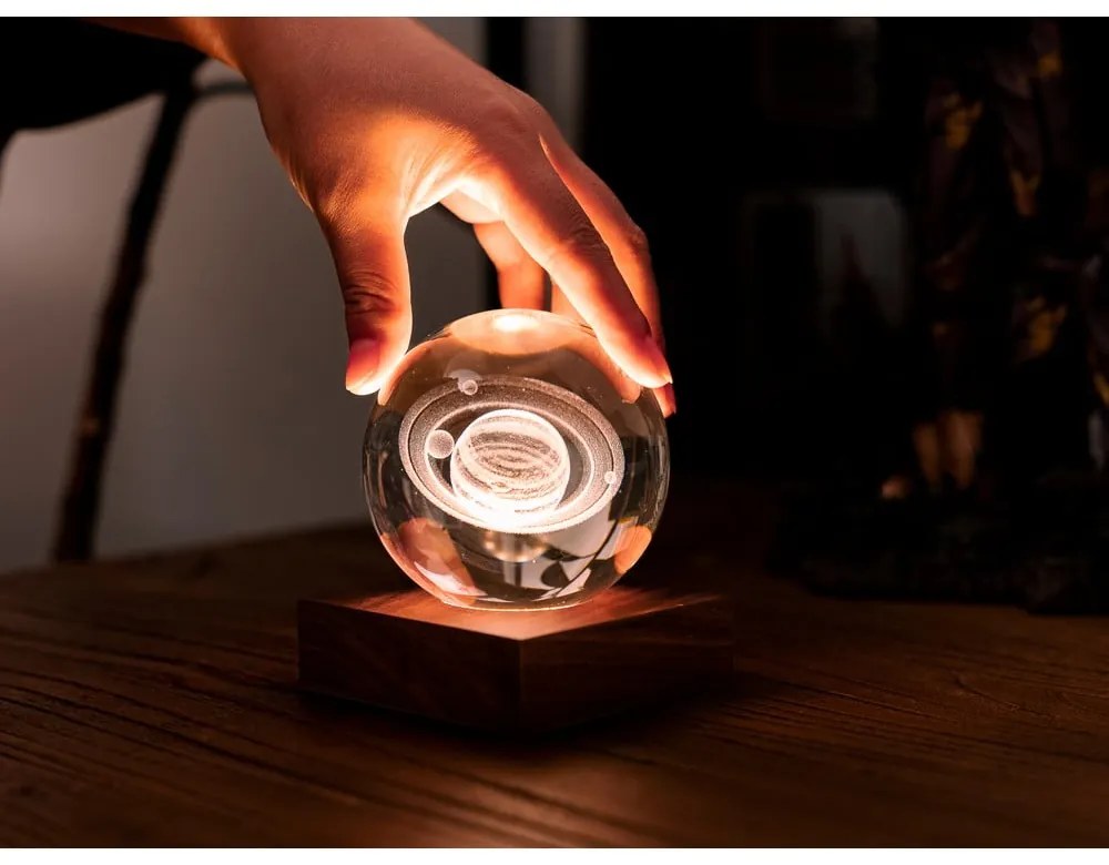 Ciemnobrązowa dekoracja świetlna na USB Amber – Gingko