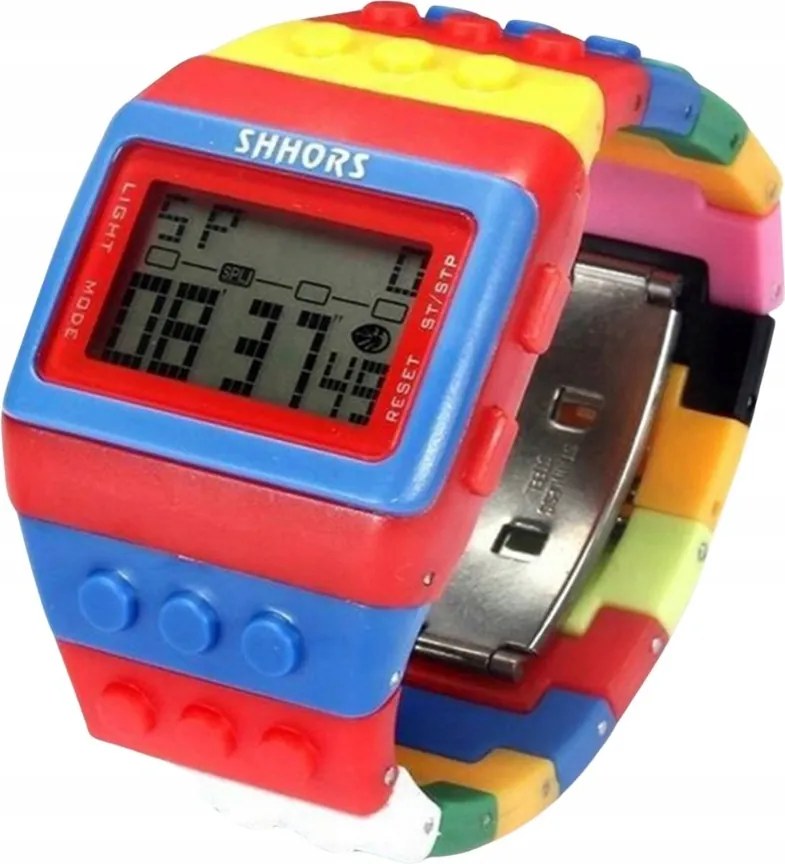 KUBEK KLOCKOWY DUŻY 350ML + KLOCKOWY CYFROWY ZEGAREK DLA DZIECKA REGULOWANY