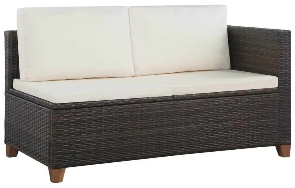 Rattanowy 4-częściowy zestaw wypoczynkowy brązowy – Sohio