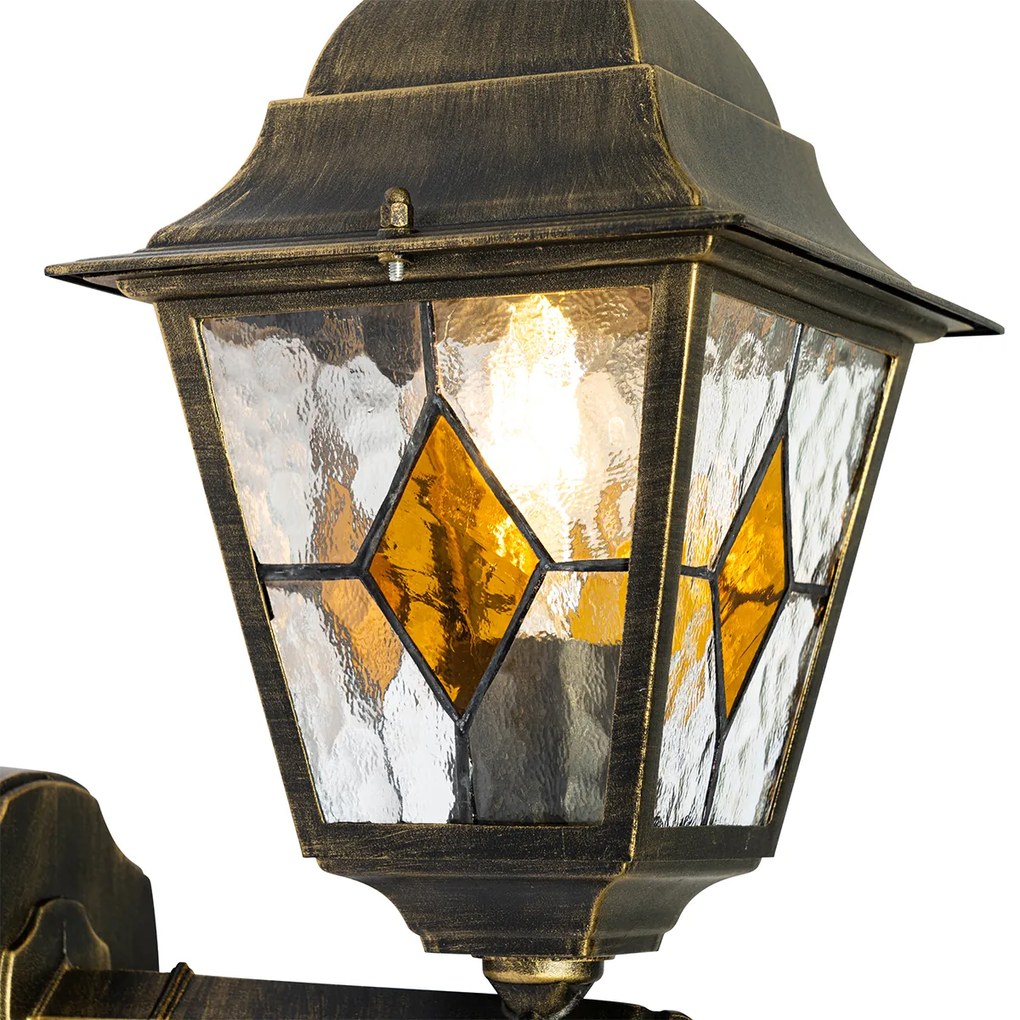 Zewnetrzna Winietkowa lampa ścienna zewnętrzna antyczne złoto - Antigua Up klasyczny/Antyczny Oswietlenie zewnetrzne