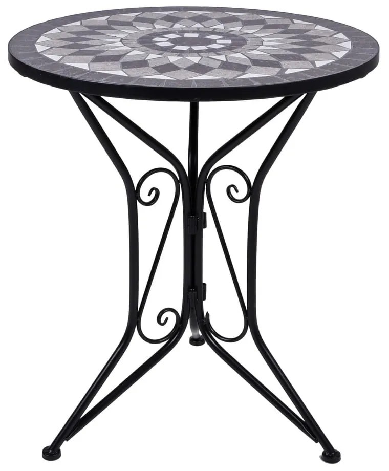 Czarny metalowy zestaw mebli ogrodowych dla 2 osób Jalua – Garden Pleasure