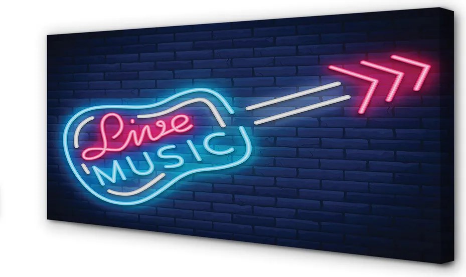 Obraz na płótnie Muzyczny Blask Neonów