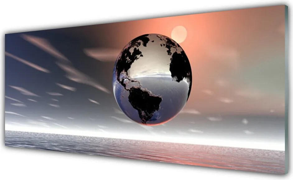Panel Szklany do Kuchni Artystyczna Wizja Planety Ziemia