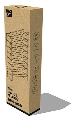G21 Bambusowy regał na wino, 72 butelki
