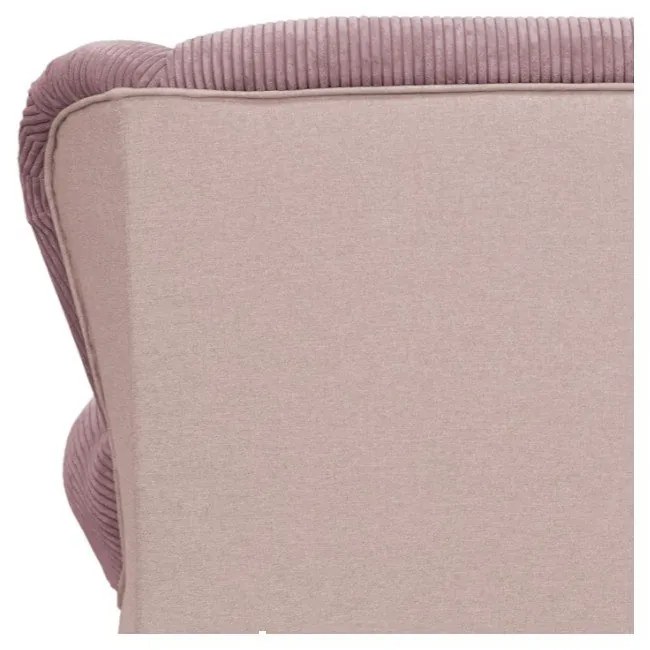 Różowy sztruksowy szezlong Lord – Ropez