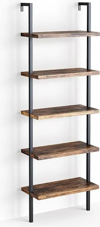 Regał na książki drewno antyczne 60x30x183 ava