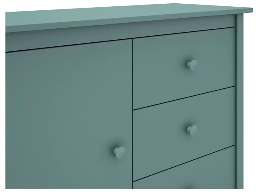 Morska niska komoda dziecięca z drewna sosnowego 90x80 cm Max – Marckeric