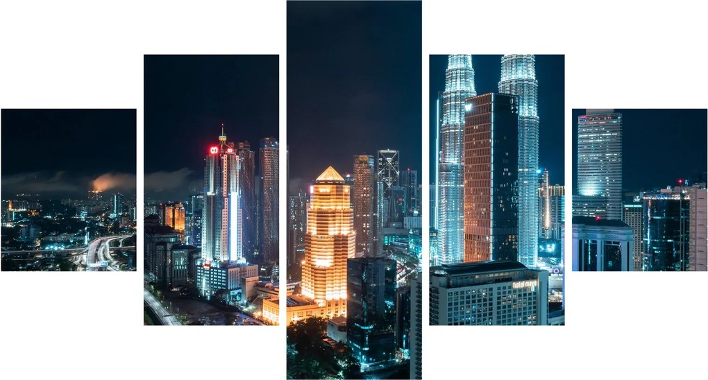 Obraz - Noc w Kuala Lumpur (125x70 cm)