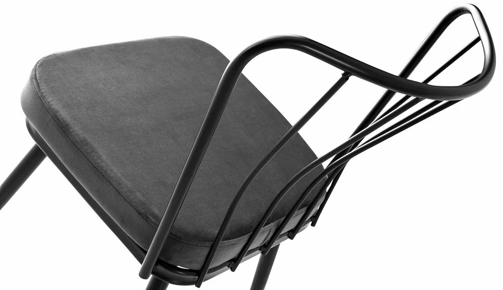 Zestaw krzeseł do jadalni Yildiz Anthracite, 4szt.