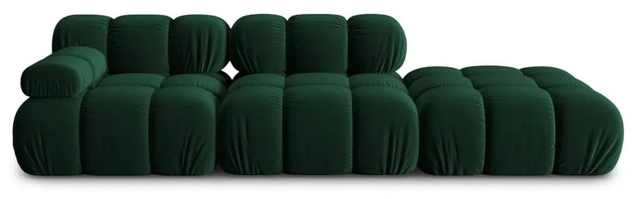 Zielona aksamitna sofa 282 cm Bellis – Micadoni Home