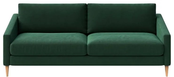 Ciemnozielona aksamitna sofa 200 cm Karoto – Ame Yens