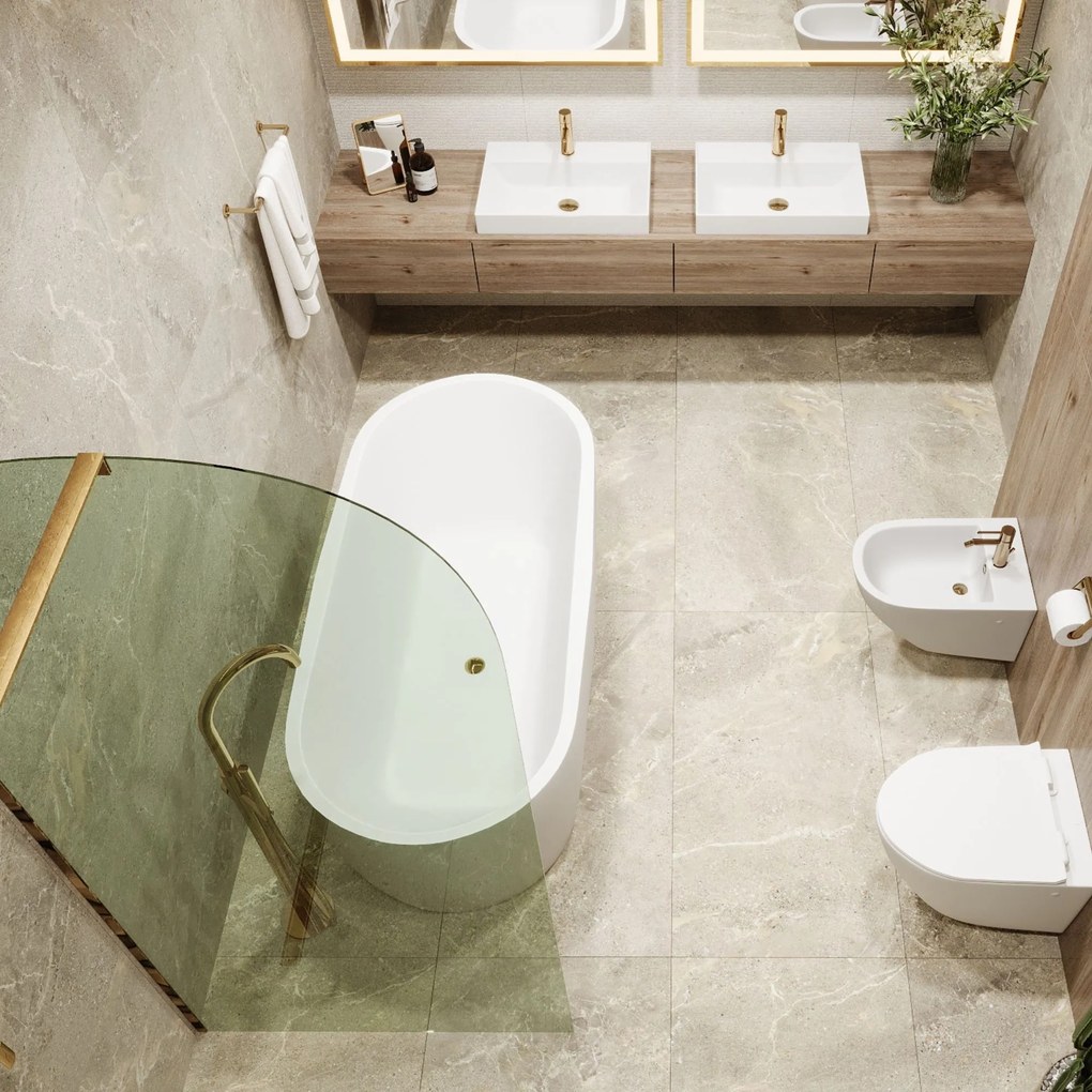 Umywalka z konglomeratu blatowa prostokątna biała NAVI | Różne rozmiary | Z otworem na baterię lub bez : Otwór na baterię - Jeden otwór, Rozmiar - 50 x 45 cm