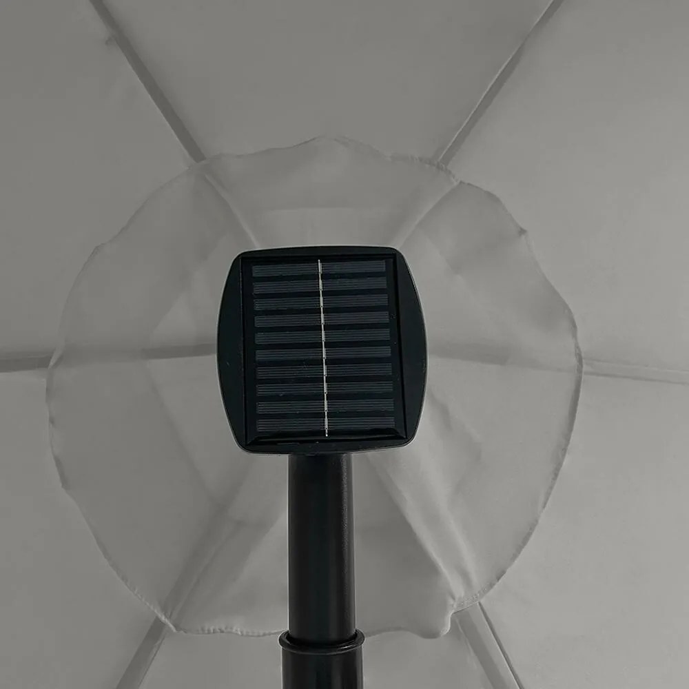 Avenberg Duży parasol z regulacją nachylenia Sunny LED 300, szary