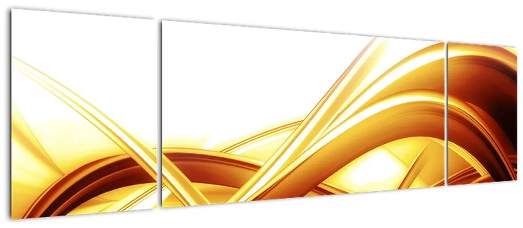 Obraz - Żółta abstrakcja (170x50 cm)