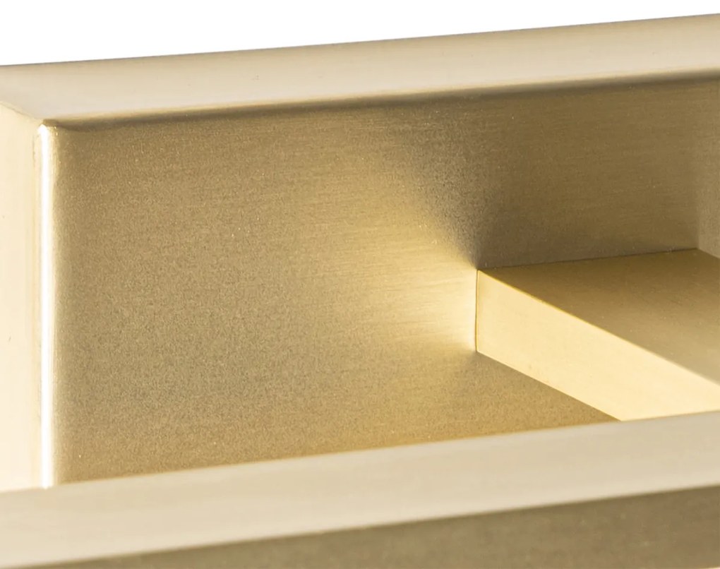 Lampa ścienna mosiądz 62 cm w tym LED IP44 - JerreDesignerski Oswietlenie wewnetrzne