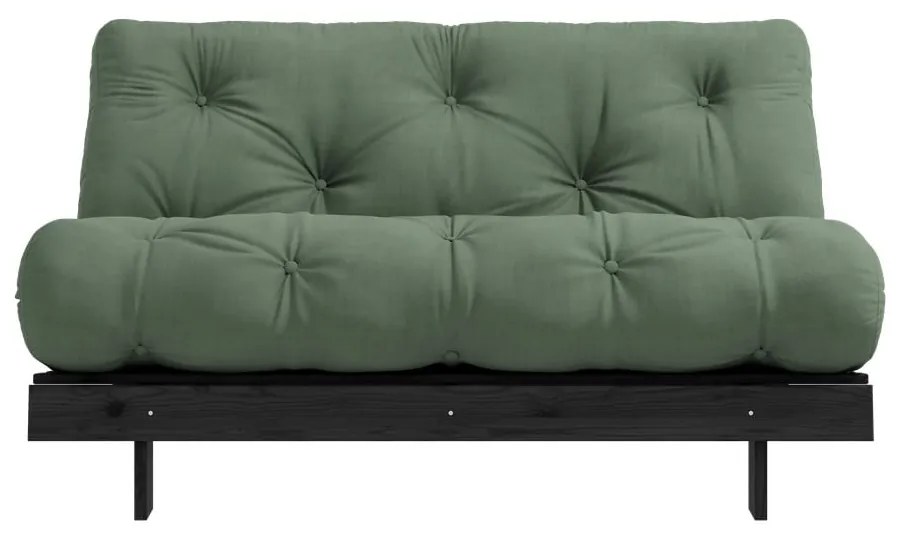 Zielona rozkładana sofa 140 cm Roots Black Night – Karup Design